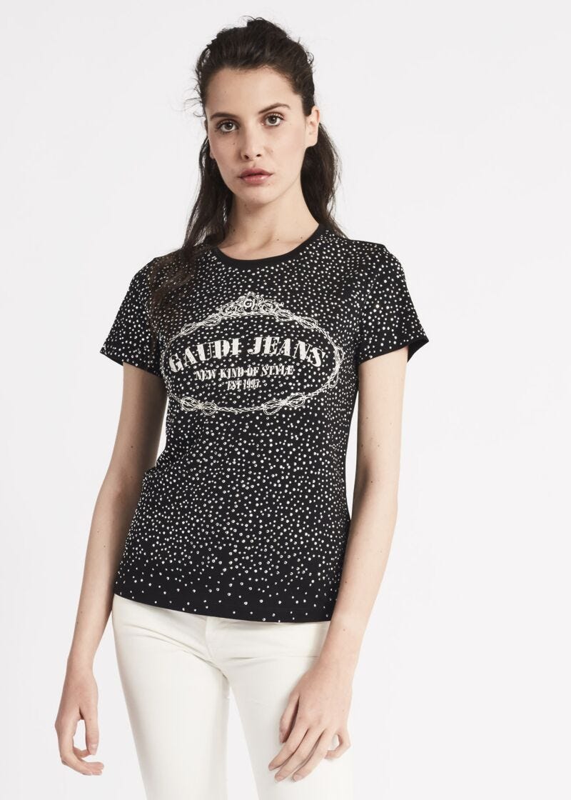 T-shirt with all over studs