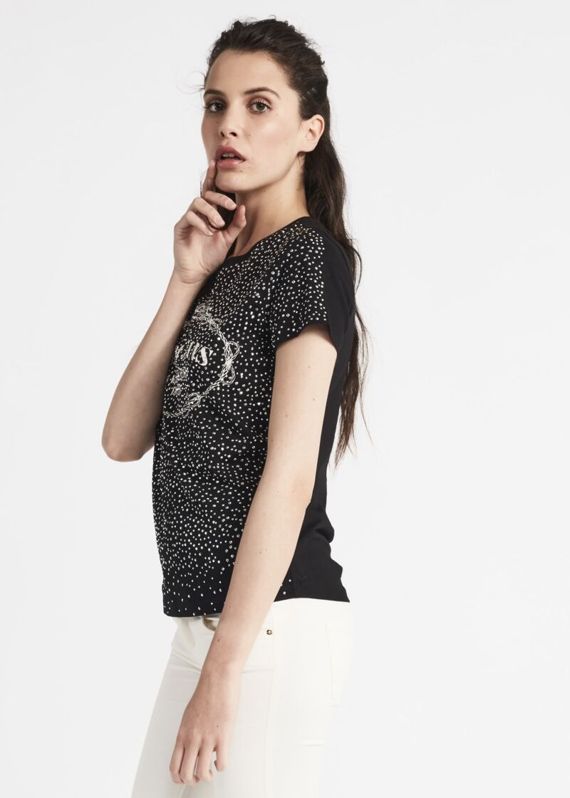 T-shirt with all over studs