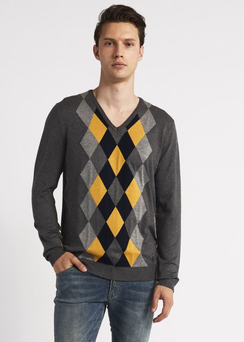 Maglia con motivo a rombi