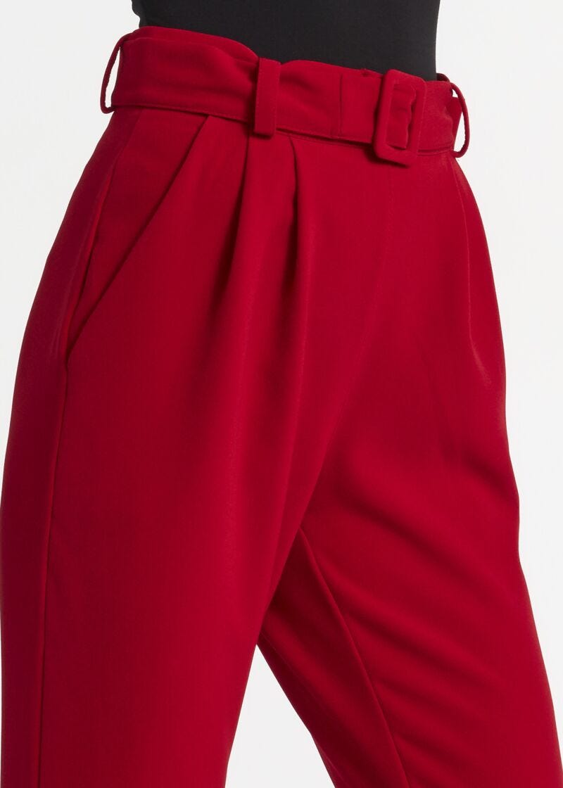 Carrot fit high waist trousers