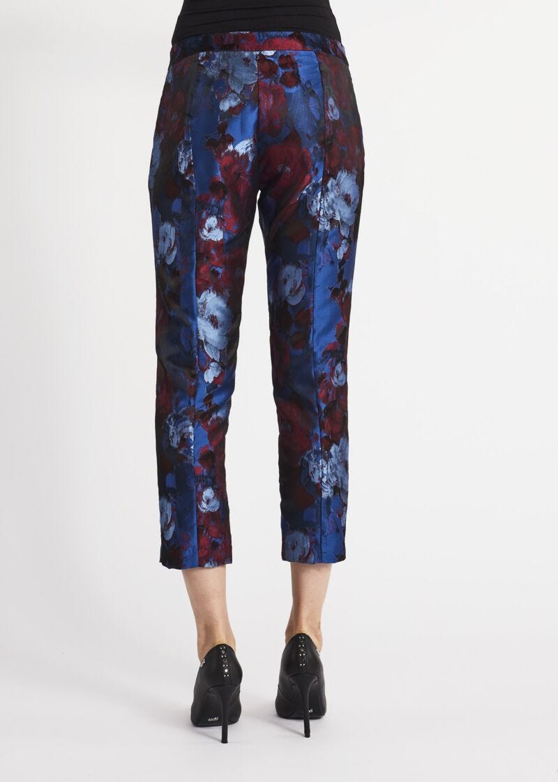 Jacquard cigarette trousers