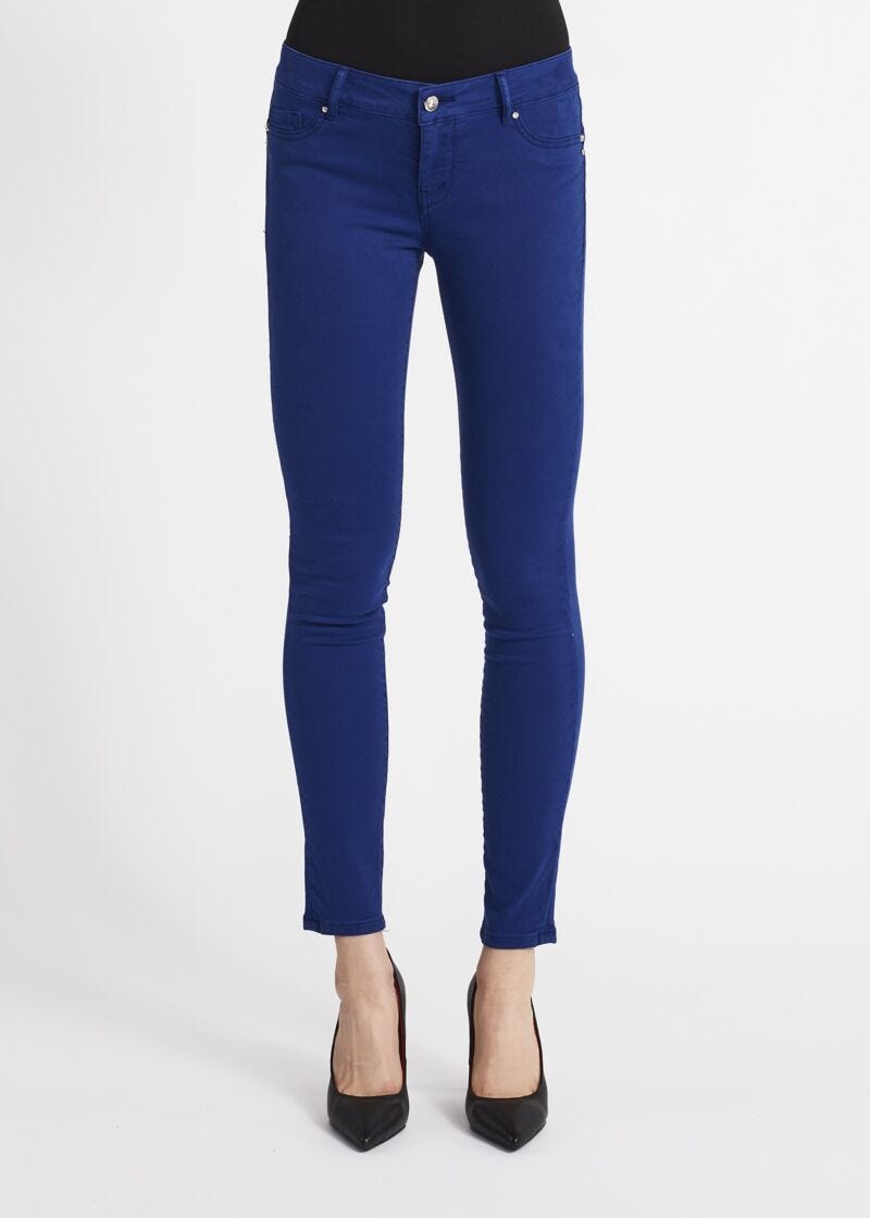 Slim fit stretch cotton trousers