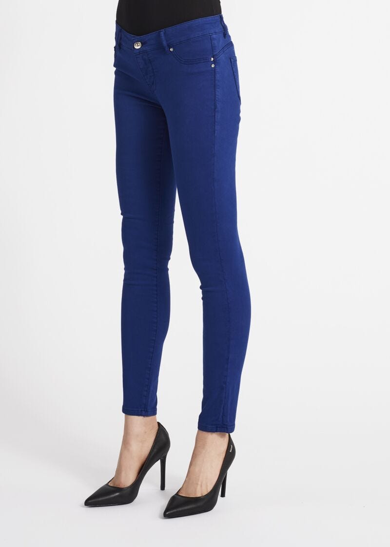 Pantaloni slim in cotone stretch