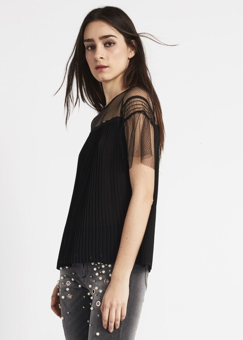 Pleated blouse