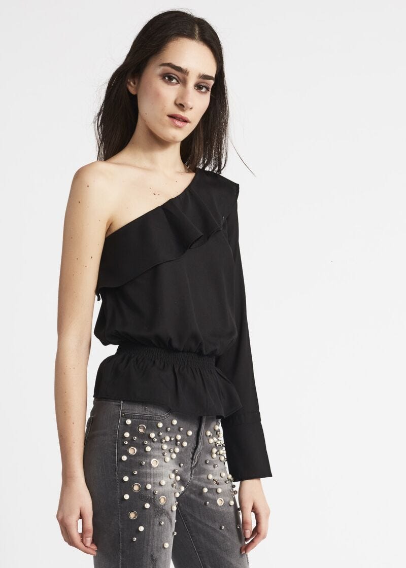 One shoulder blouse