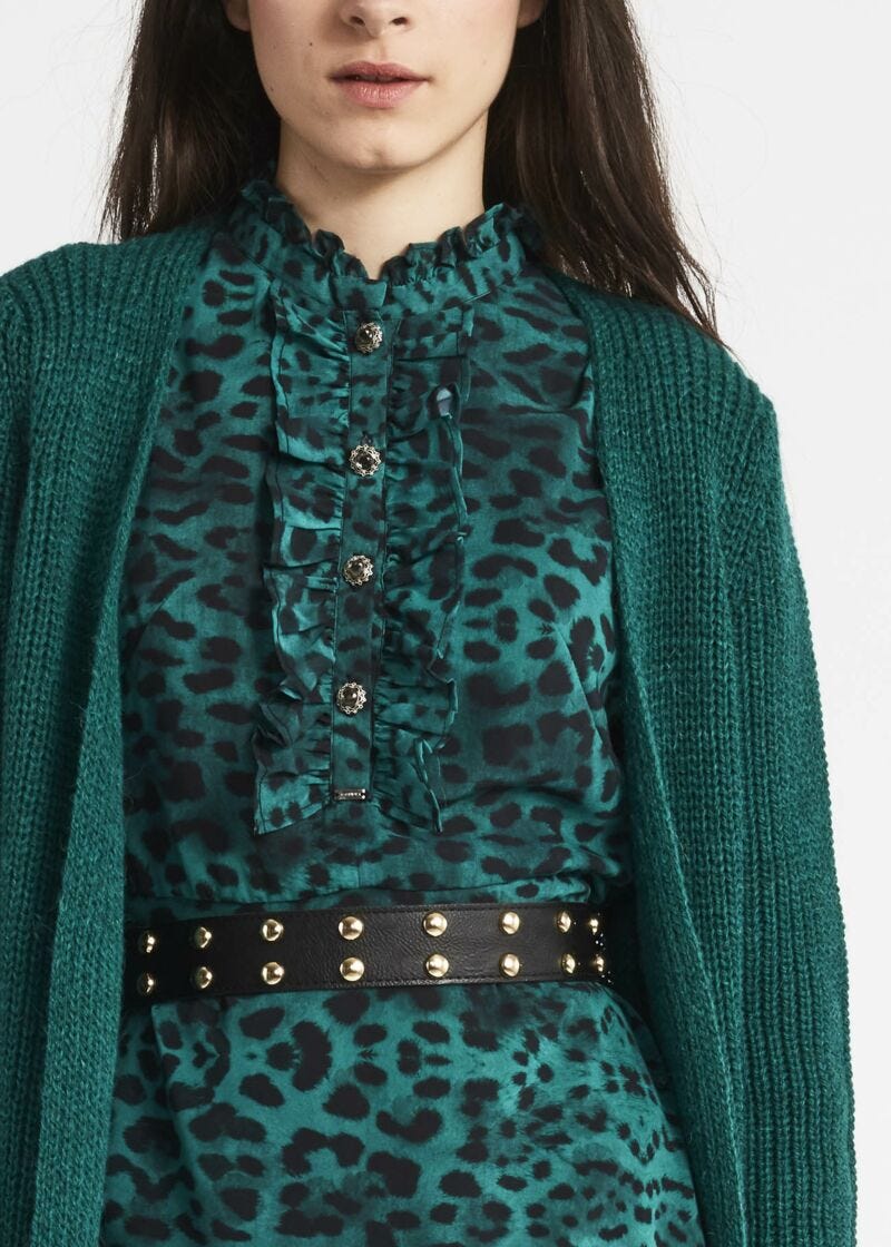 Long wool blend cardigan