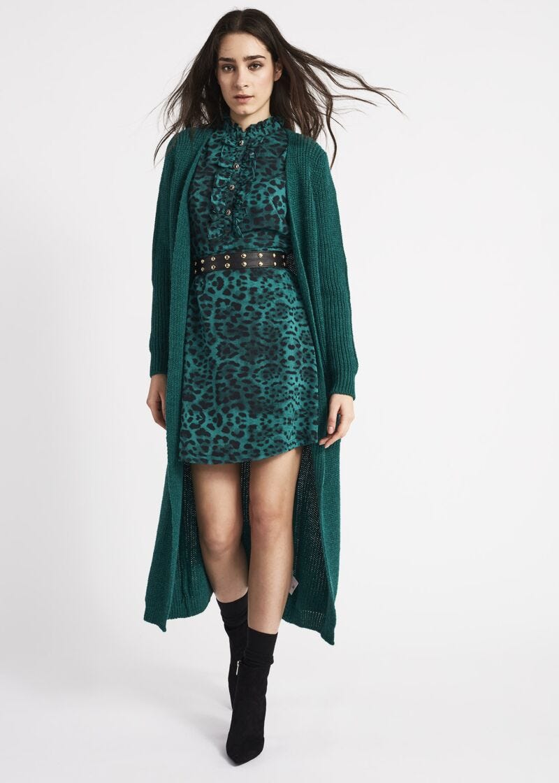 Long wool blend cardigan