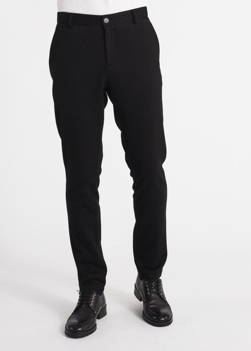 Pantaloni chino jacquard