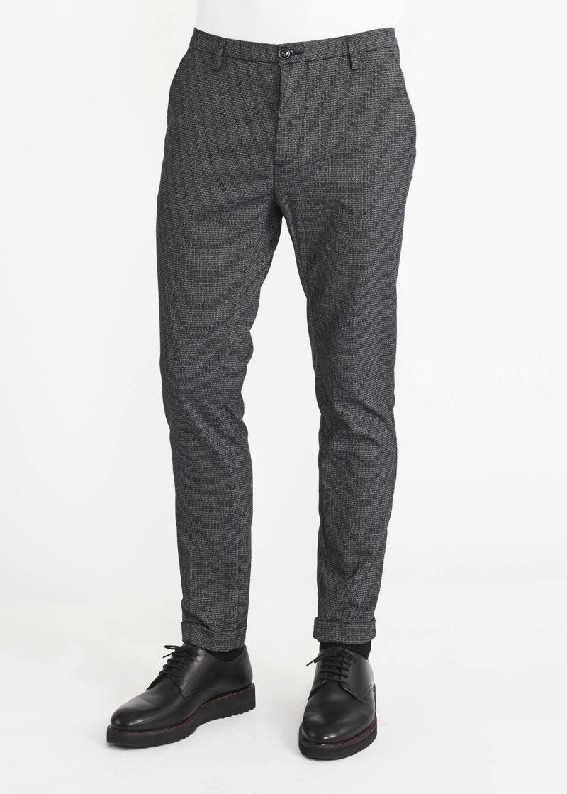Pantaloni chino in viscosa stretch