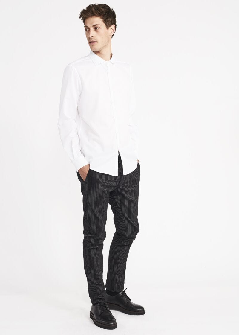 Pinstriped chinos