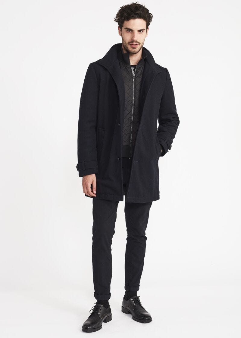 Cappotto con pettorina interna