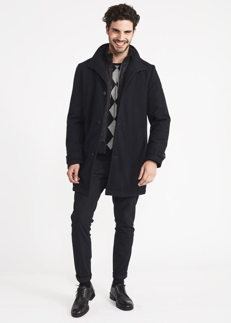 Cappotto con pettorina interna