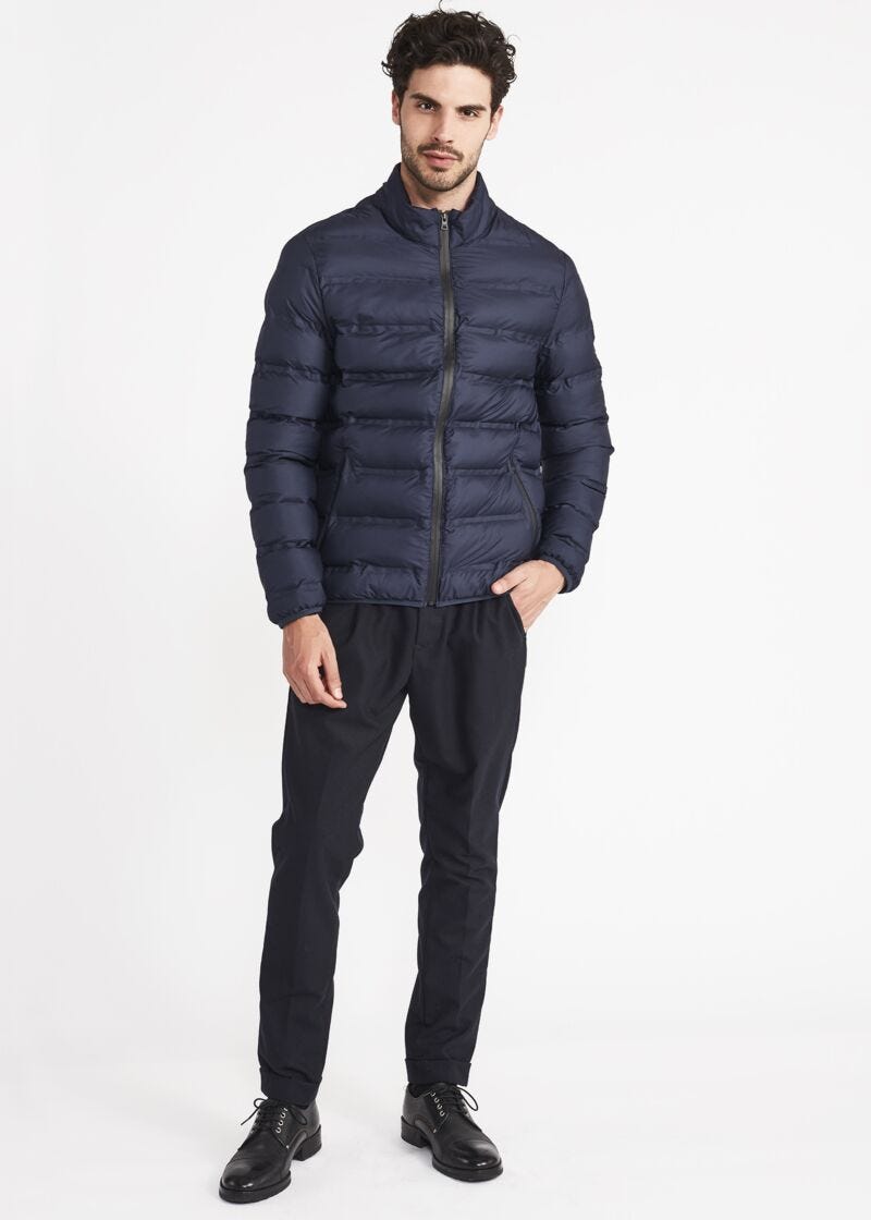 Padded high neck down jacket