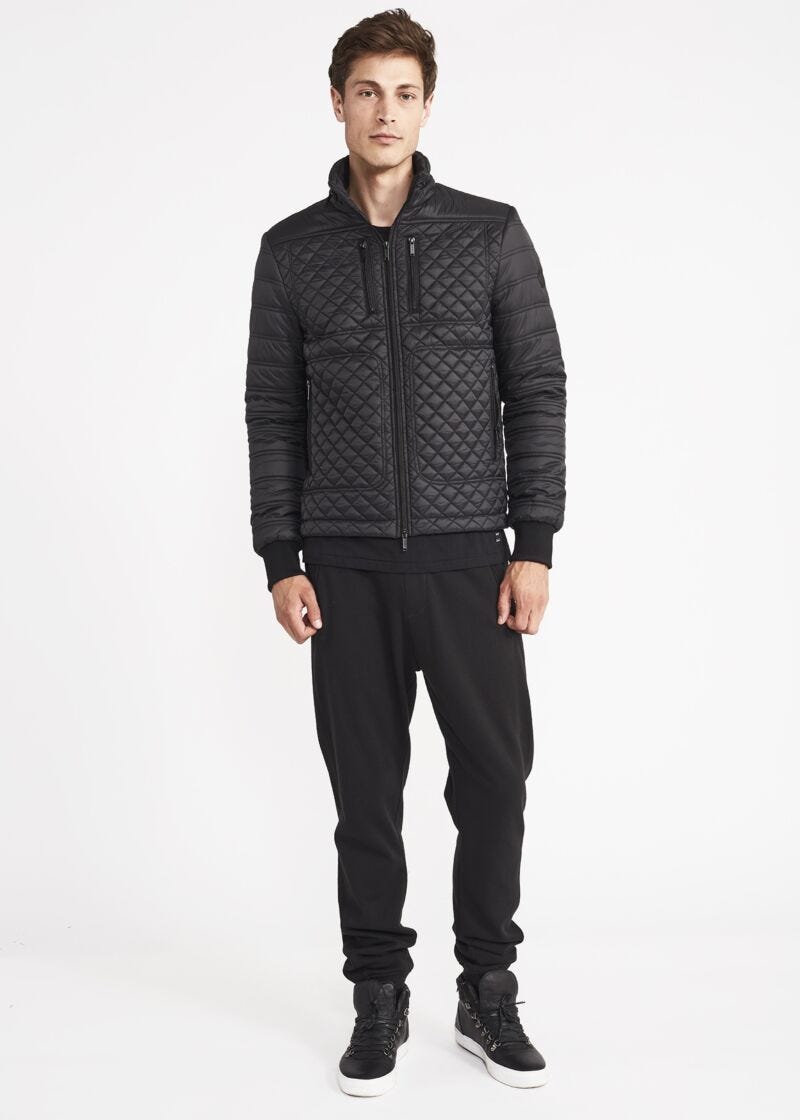 Padded biker jacket