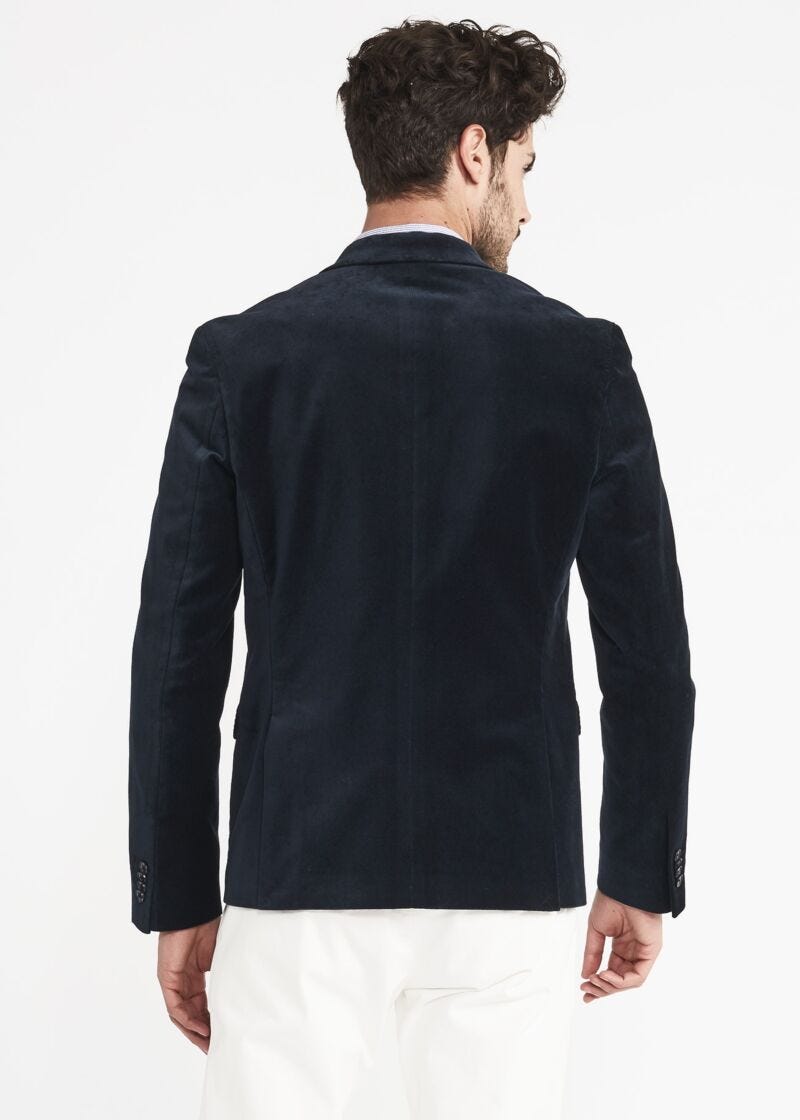 Single-breasted velvet jacket