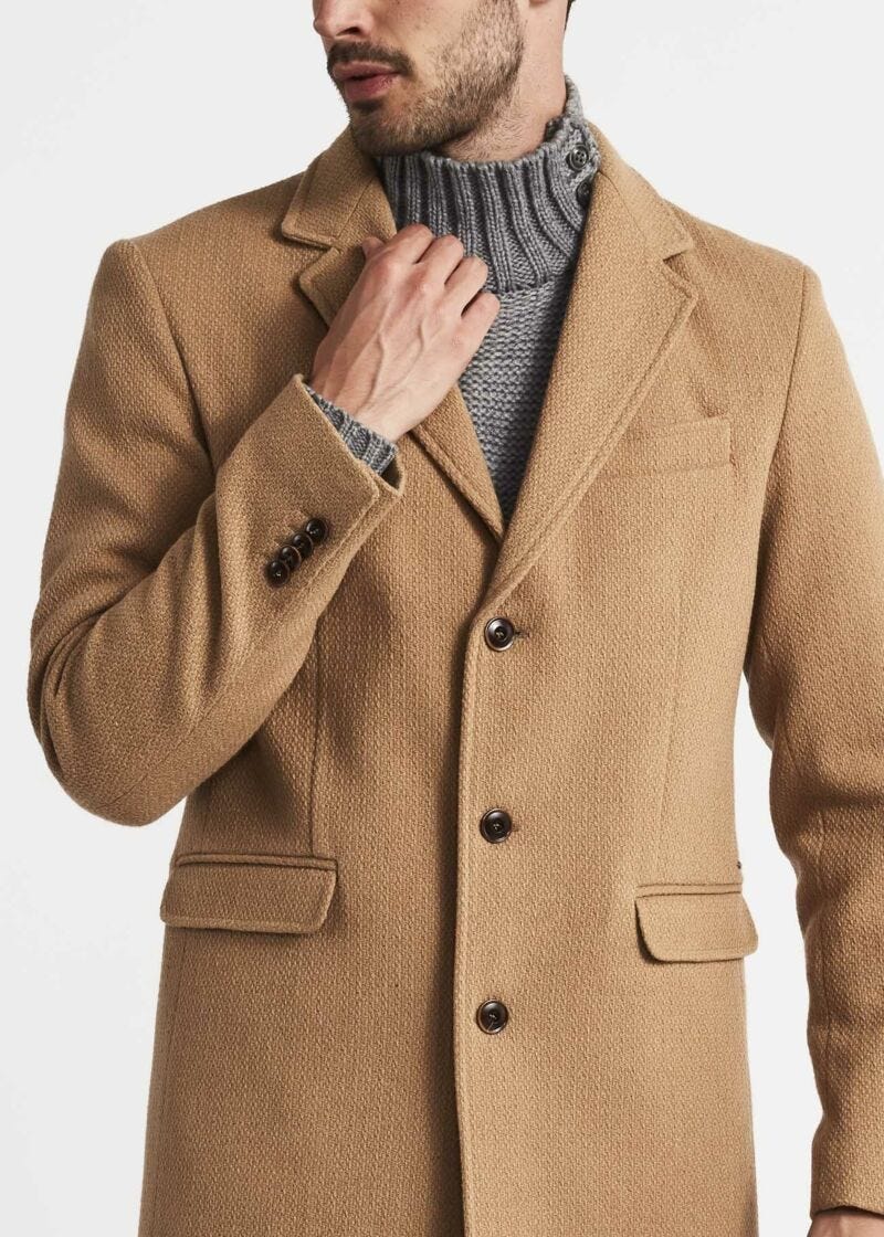 Long single-breasted coat