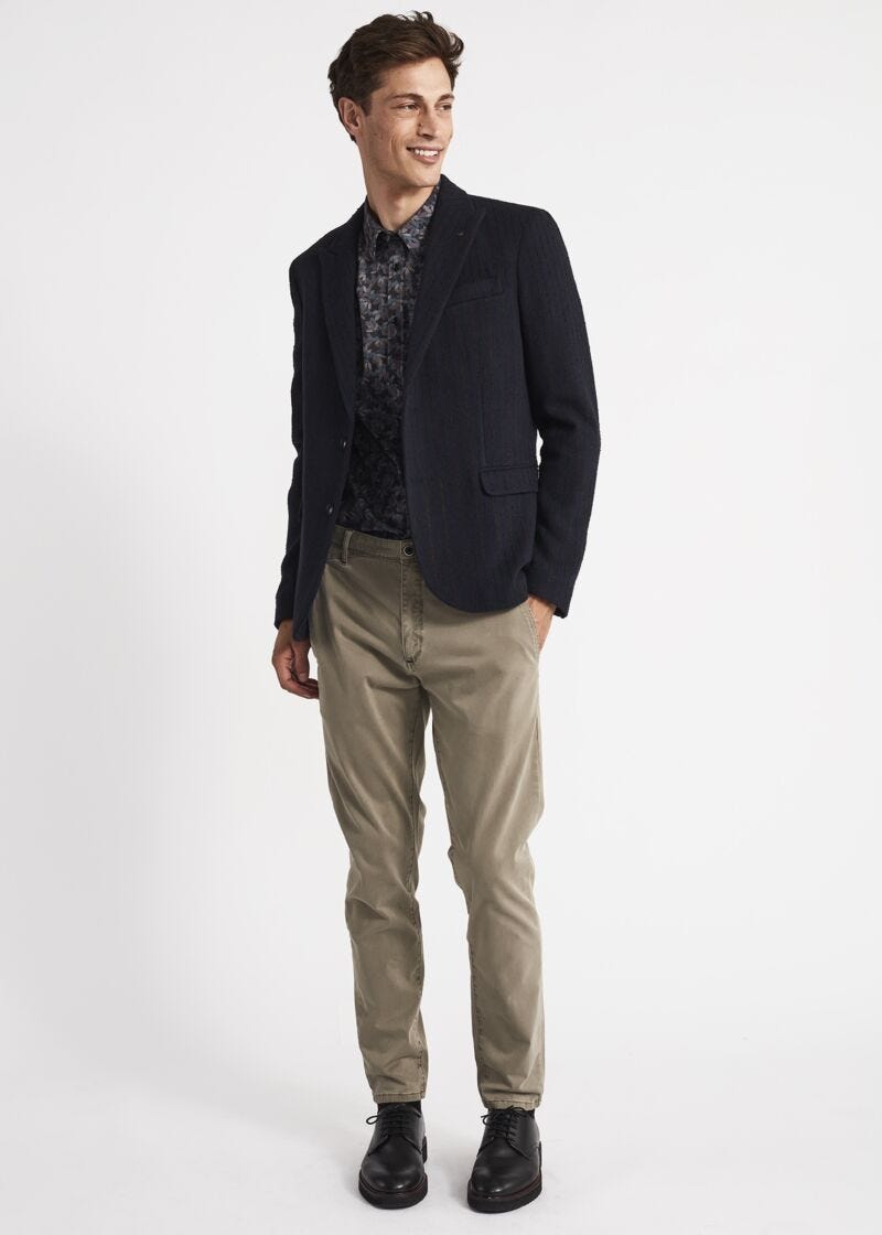 Single-breasted pinstripe jacket