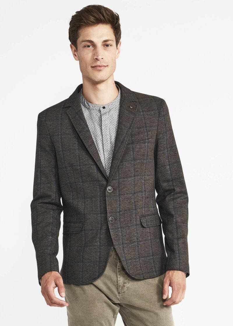 Single-breasted jacket in viscose blend