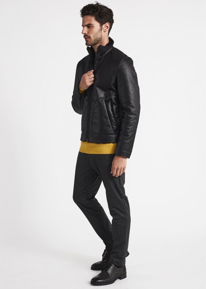 Faux sheepskin jacket