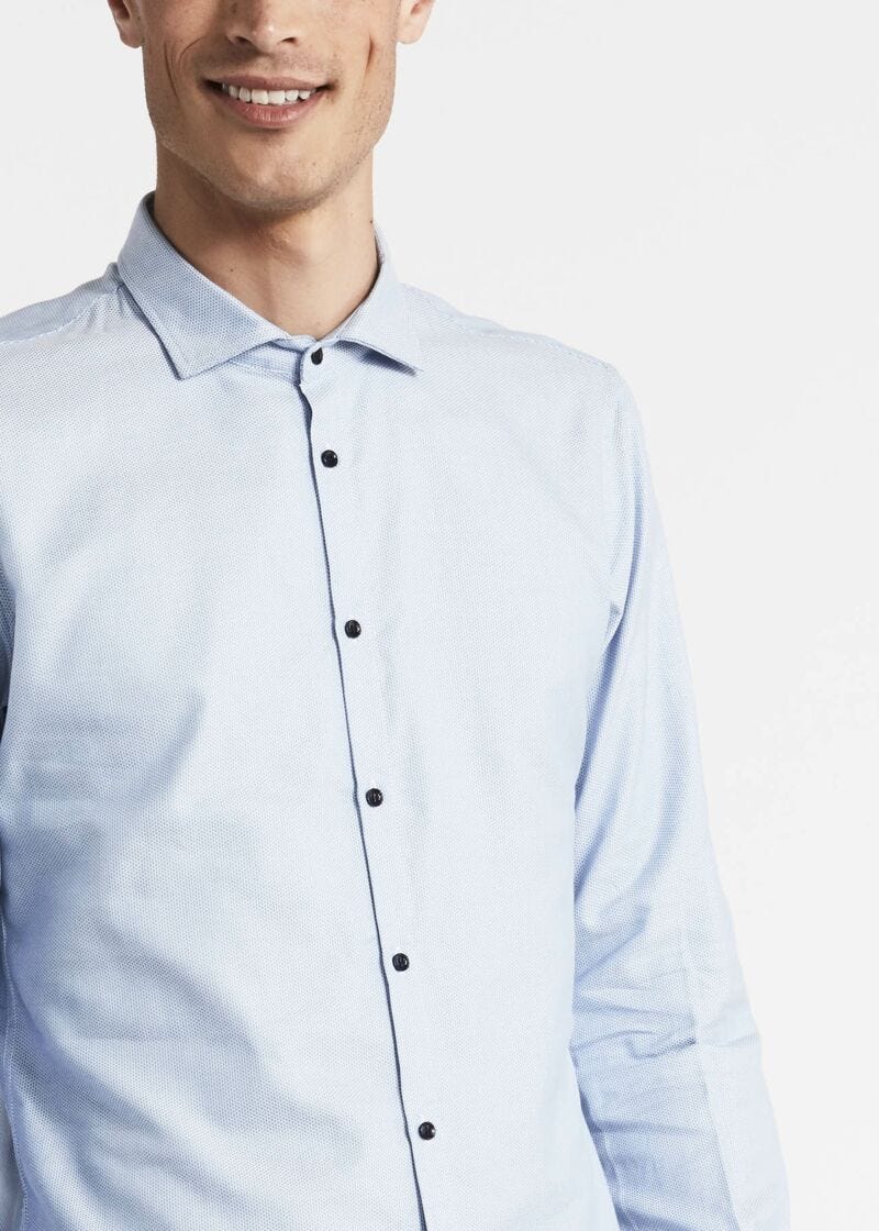 Camicia in cotone tinto in filo