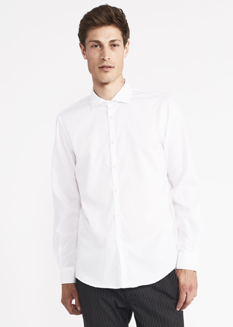 Shirt in micro stripe cotton