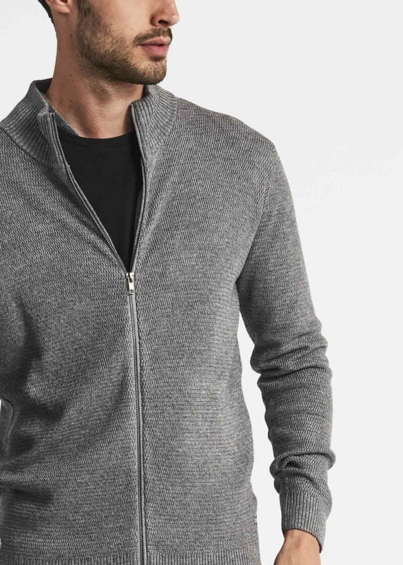 Cardigan with zip