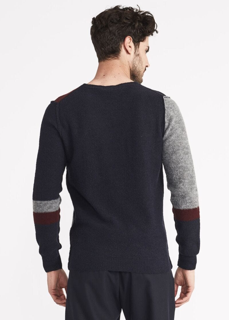 Maglia con intarsio color block