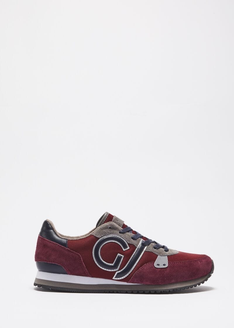 Suede leather trainers