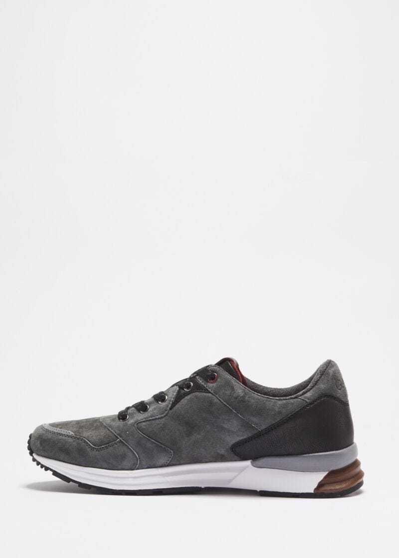 Suede leather trainers