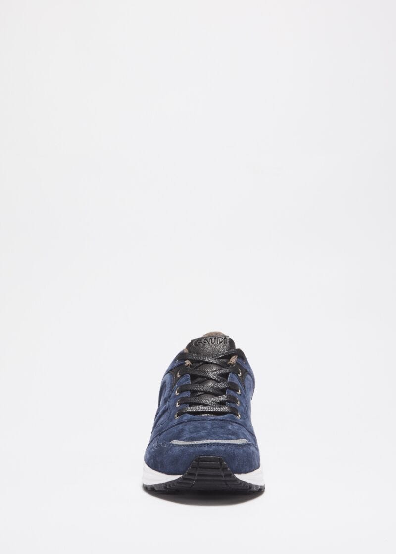 Suede leather trainers