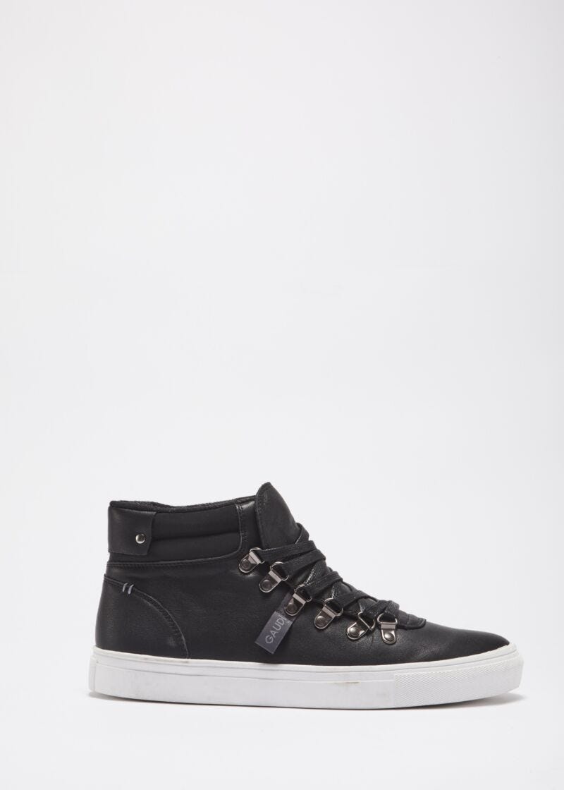 Smooth leather trainers