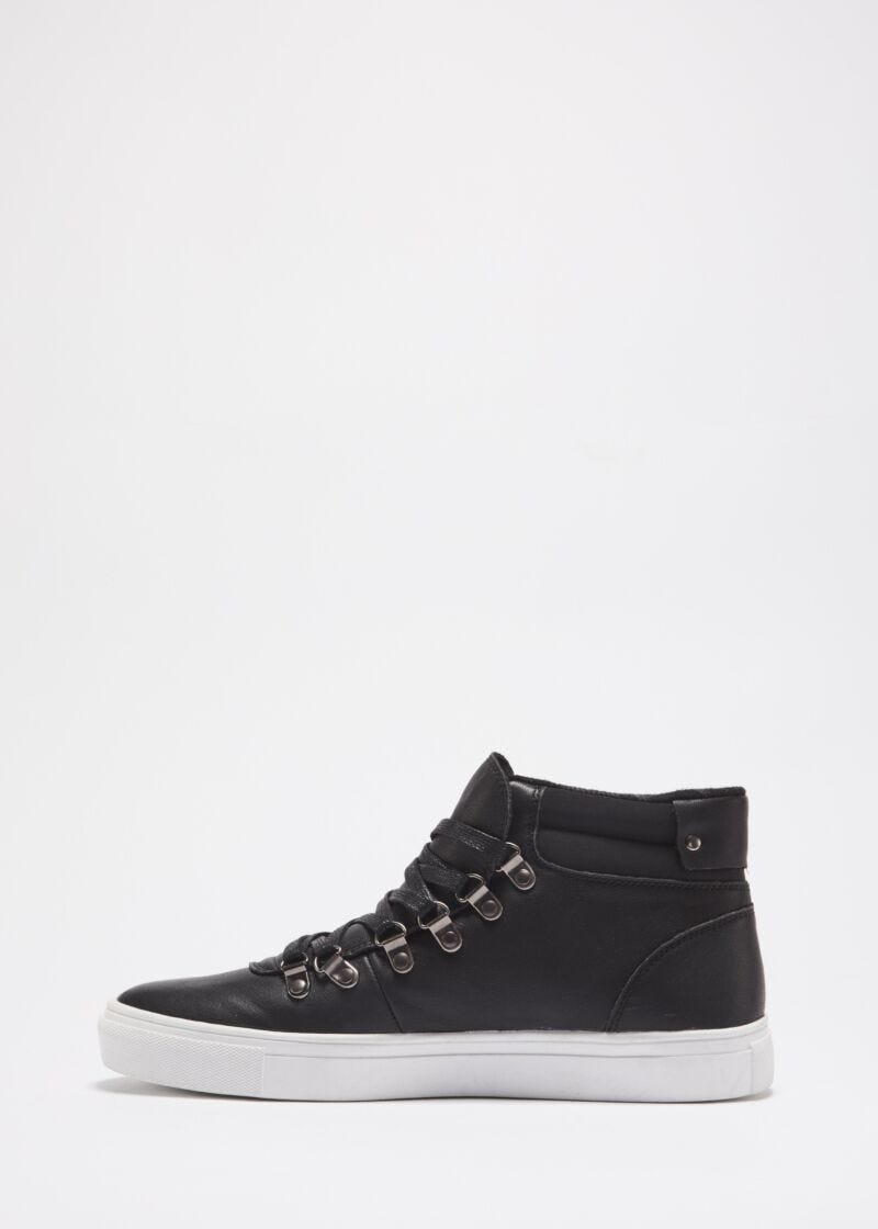 Smooth leather trainers