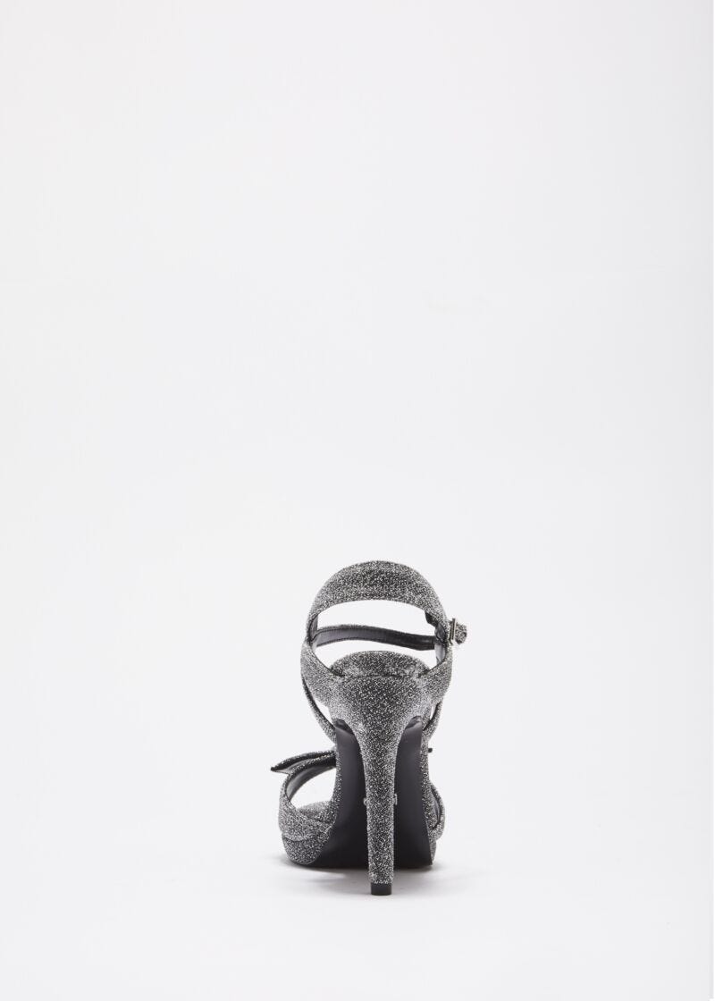 Lurex sandal with bow