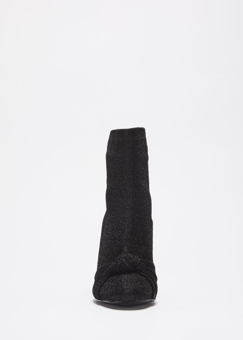 Low boot in lurex with decorative knot