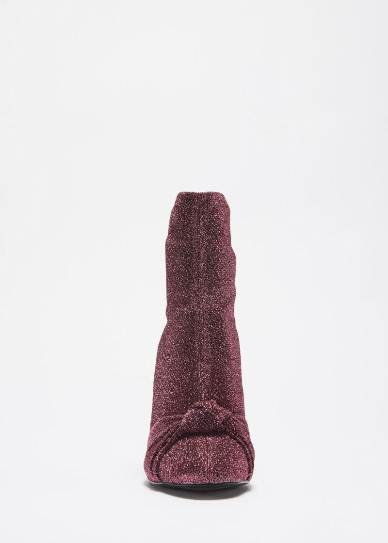 Low boot in lurex with decorative knot