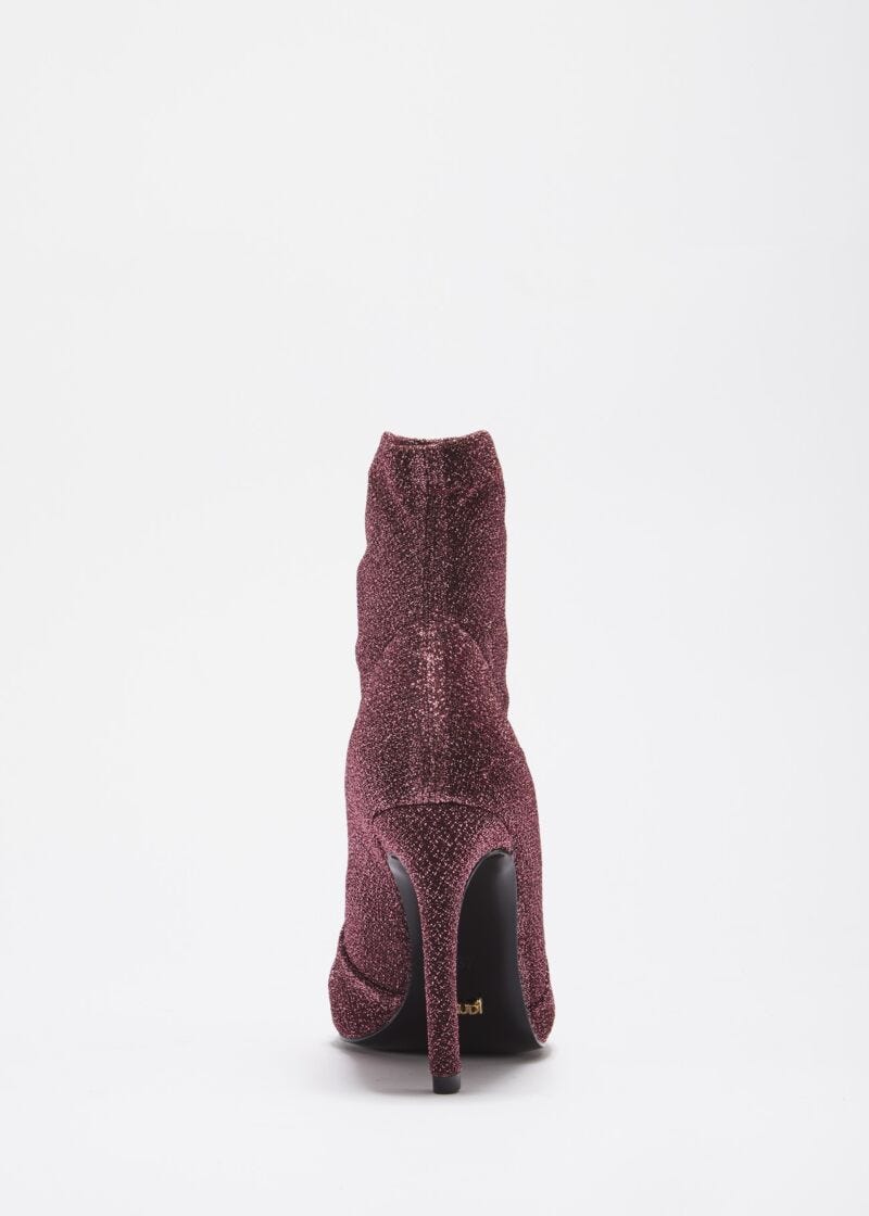 Low boot in lurex with decorative knot