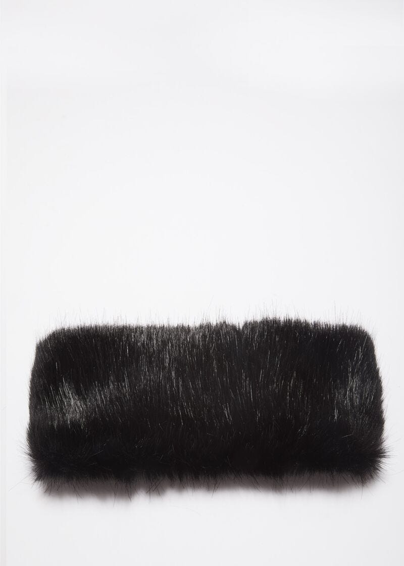Headband in black faux leather