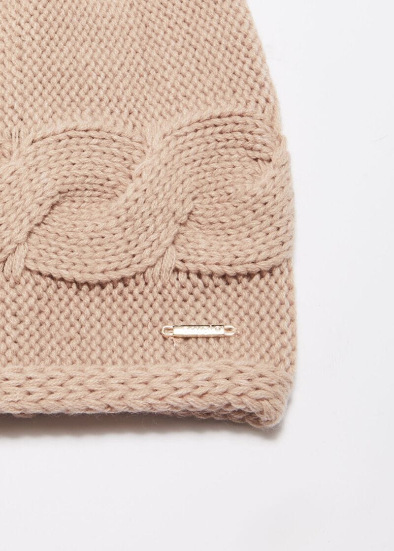 Cable knit hat
