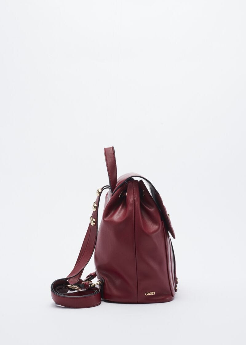 Rucksack in quilted faux leather