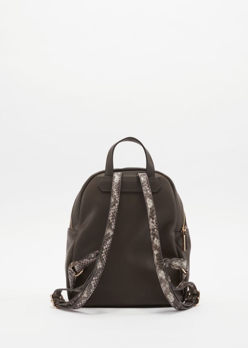 Faux leather rucksack