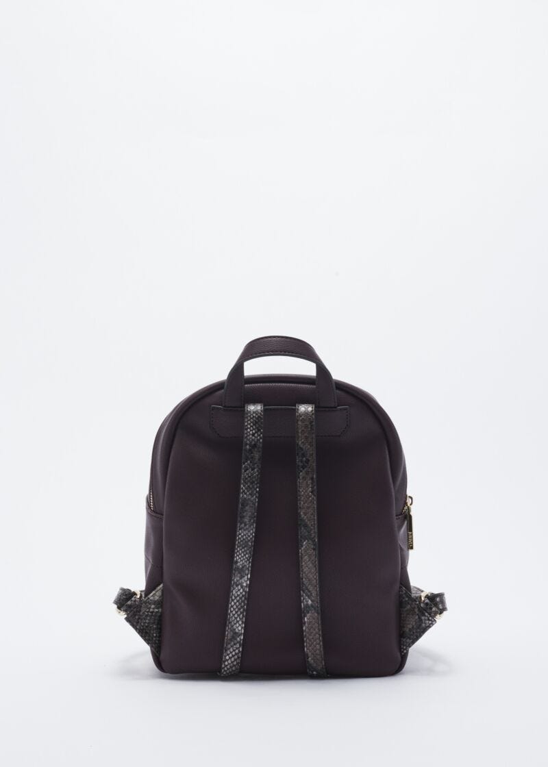 Faux leather rucksack