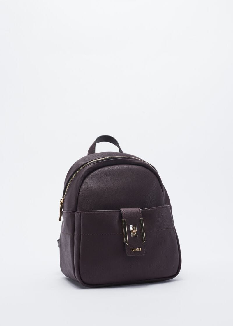 Faux leather rucksack