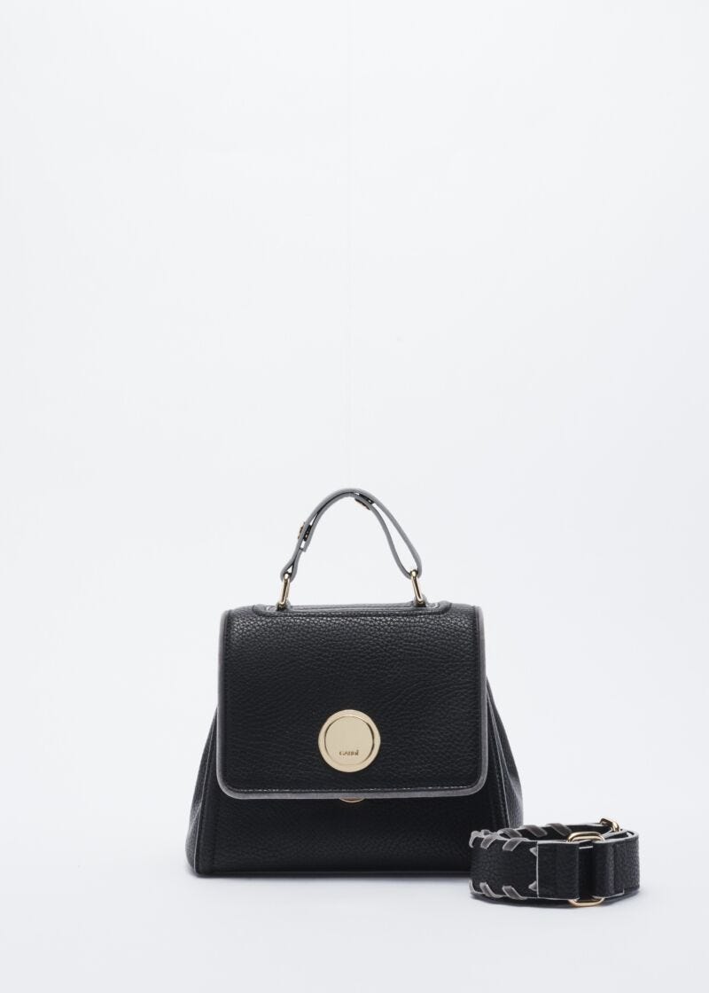 Mini bag in faux leather with embellishment