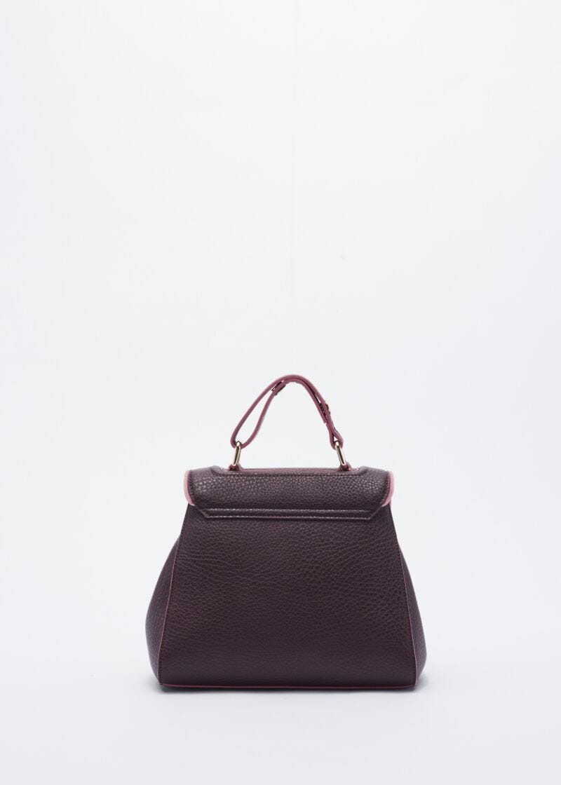 Mini bag in faux leather with embellishment