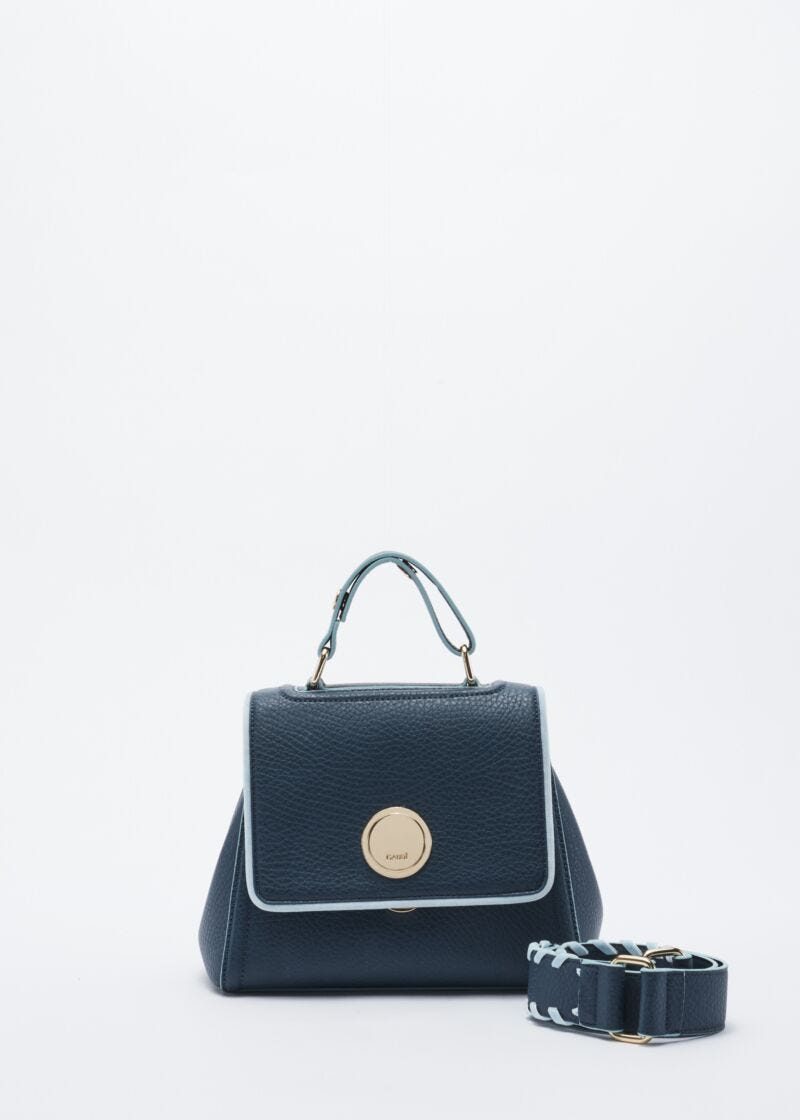 Mini bag in faux leather with embellishment