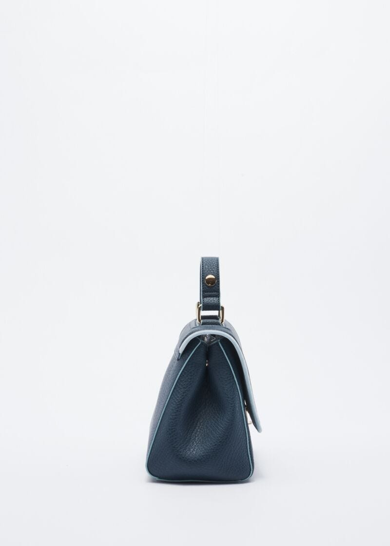 Mini bag in faux leather with embellishment