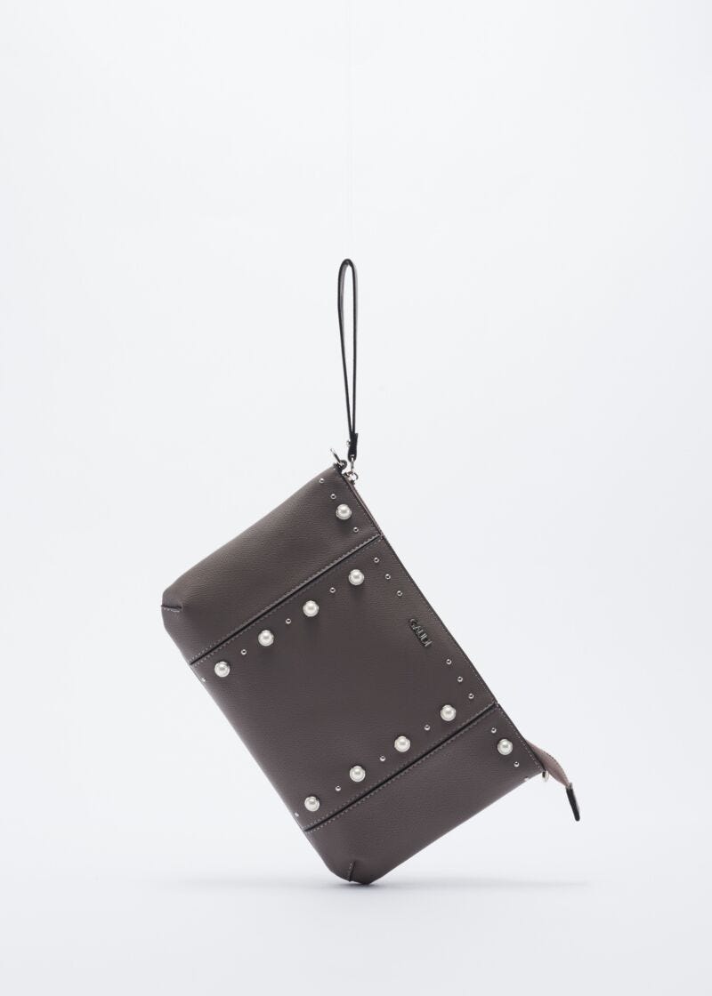 Clutch with beads and micro studs