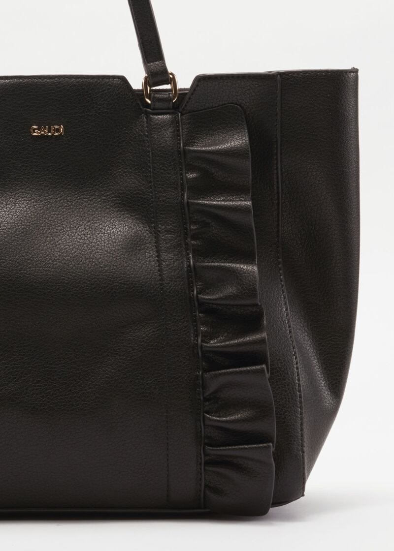 Bag with ruffle embellishment