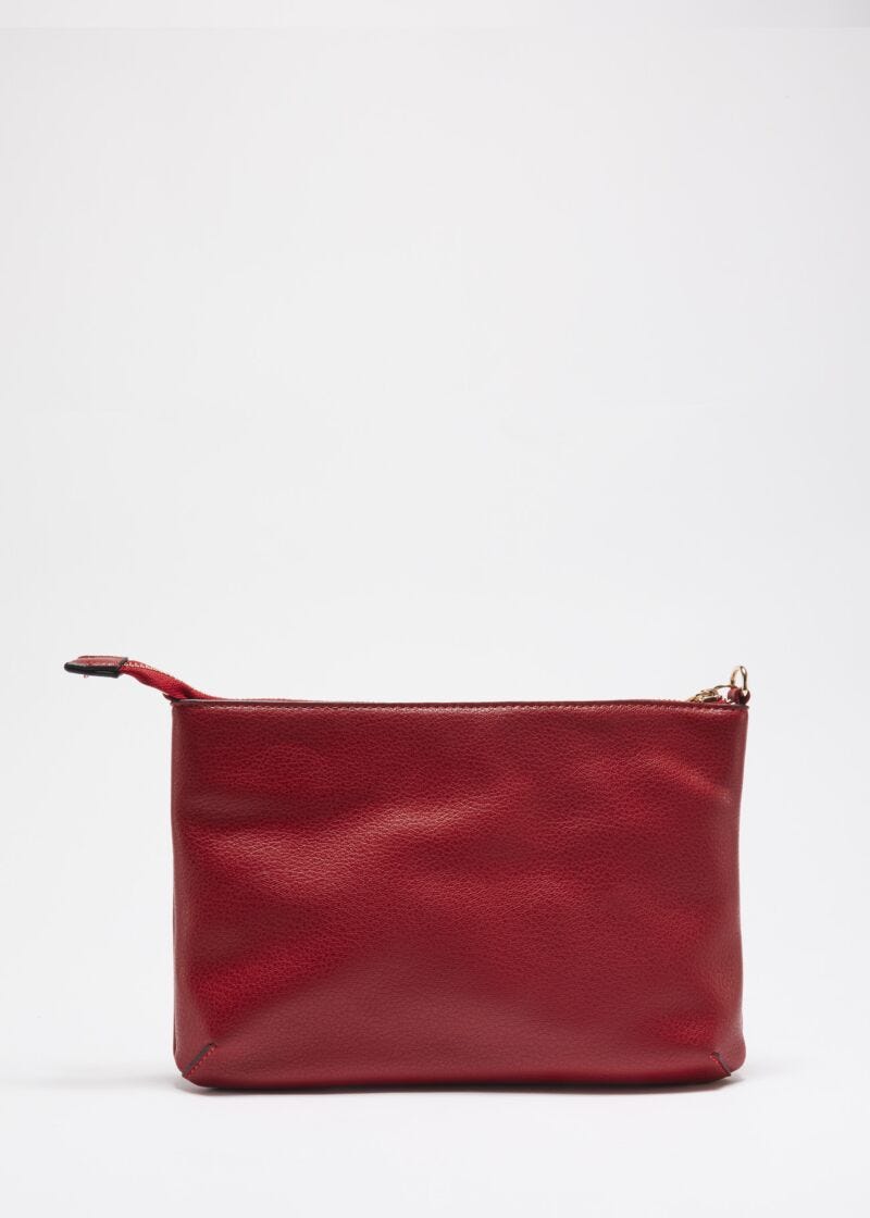 Clutch with ruffle embellishment