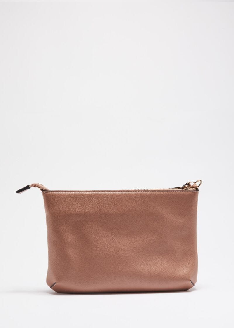 Clutch with ruffle embellishment